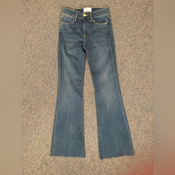 Frame Denim Le High Flare Jeans Blue Women's  Size 24 (0). FLAW - Picture 2 of 13